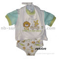 infant knitwear-3 pcs embroidery and print suits
